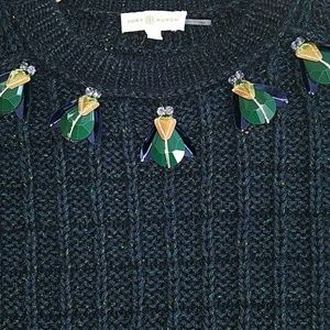 Tory Burch Bejeweled Beetle Sweater
